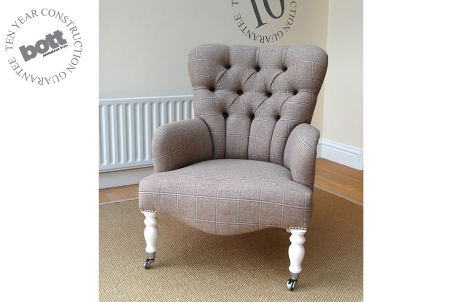 victoria bedroom chair - bott handmade sofas ltd